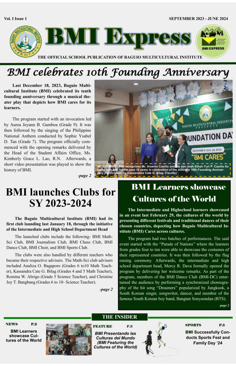 BMI Express Vol. I Issue 1