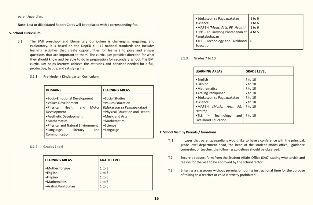 Baguio Multicultural Institute POLICY 11