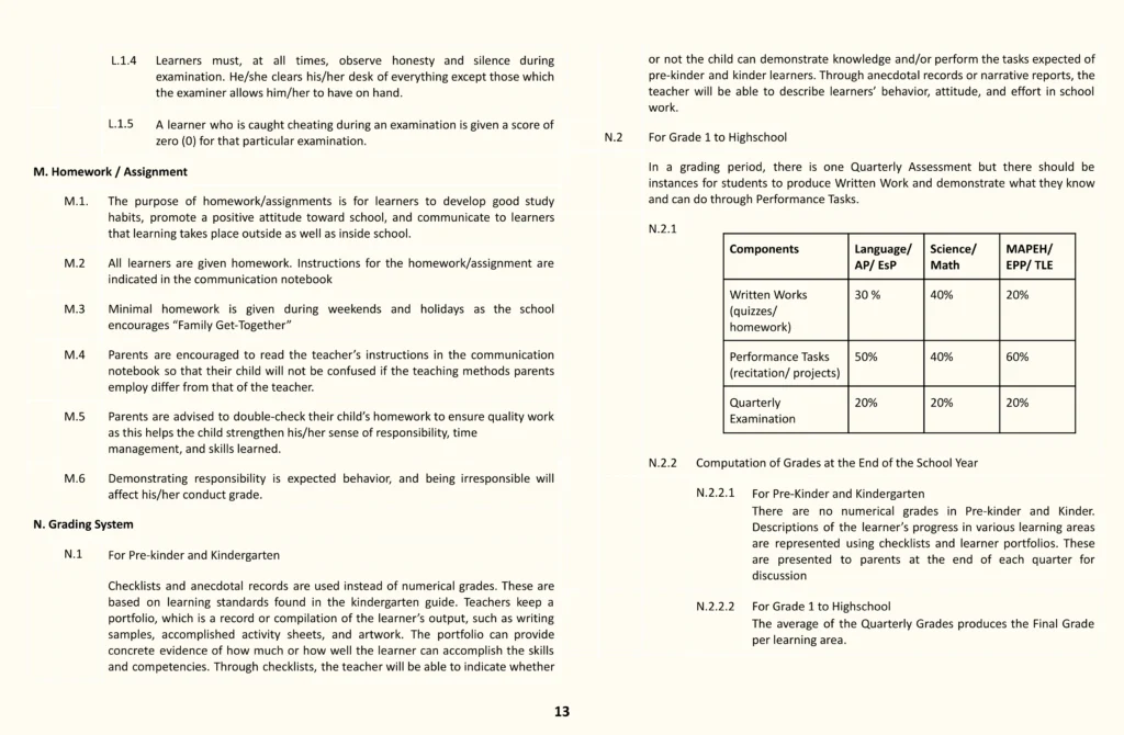 Baguio Multicultural Institute POLICY 8