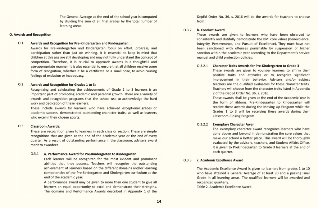 Baguio Multicultural Institute POLICY 9